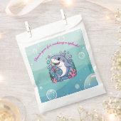 Kawaii Boba Shark "Ocean Vibes" Under The Sea フェイバーバッグ (クリップ留めされた状態)