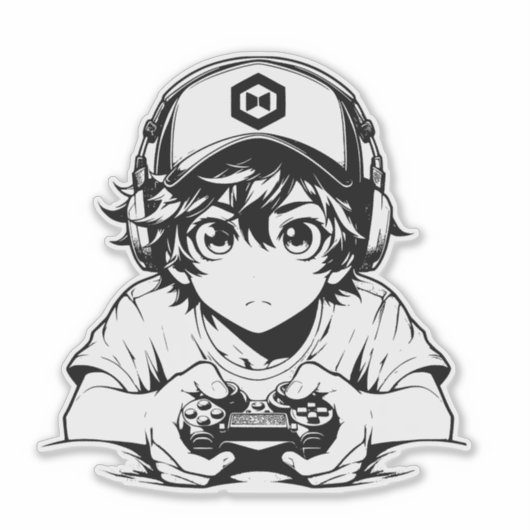 Kawaii Boy Sticker – Cute Design シール (正面)