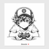 Kawaii Boy Sticker – Cute Design シール (シート)