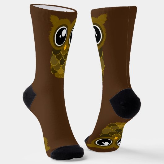 Kawaii Brown Owl ソックス (傾斜あり)