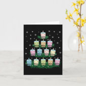 Kawaii Bubble Milk Tea Bo Tea Christmas Tree  カード (黄色い花)