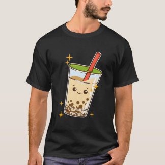 Kawaii Bubble Tea Boba Milk Tea Tapioca Tシャツ