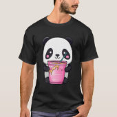 Kawaii Bubble Tea Panda Boba-Tea Japanese Tシャツ (正面)