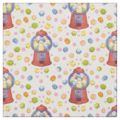 Kawaii Budgie Gumball Pastel Pattern ファブリック (見本)