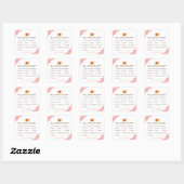 Kawaii Bun Red Gingham Allergy Alert スクエアシール (シート)