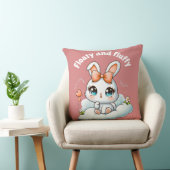 Kawaii Bunny – Cute Chibi Rabbit Throw Pillow クッション (椅子)