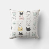 Kawaii Bunny Faces Pattern クッション (裏面)