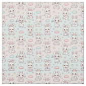 Kawaii Bunny Happy Rabbit ファブリック (見本)