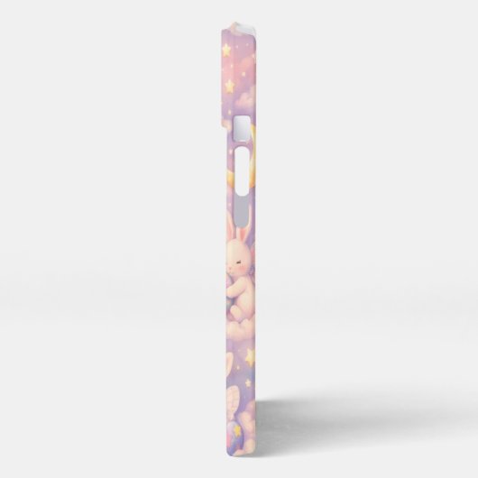 Kawaii Bunny iPhone 13 Case, Pastel Purple Rabbit  iPhoneケース (左側面)