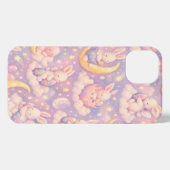 Kawaii Bunny iPhone 13 Case, Pastel Purple Rabbit  iPhoneケース (裏面横)
