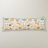 Kawaii Bunny Pastel Whimsical Nursery Body Pillow ボディピロー (裏面)