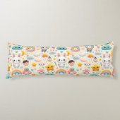 Kawaii Bunny Pastel Whimsical Nursery Body Pillow ボディピロー (正面)