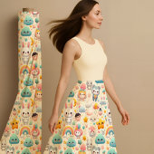 Kawaii Bunny Pastel Whimsical Nursery Fabric Print ファブリック