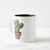 Kawaii Cactus ツートーンマグカップ (正面左)