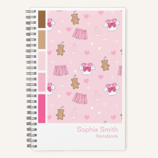 Kawaii Campus Vertical Palette Notebook ノートブック (正面)