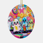 Kawaii Candy Parade  Colorful Cute Cartoon  セラミックオーナメント (右)