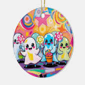 Kawaii Candy Parade  Colorful Cute Cartoon  セラミックオーナメント (左)