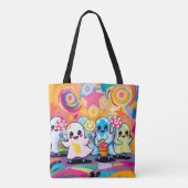 Kawaii Candy Parade  Colorful Cute Cartoon  トートバッグ (裏面)