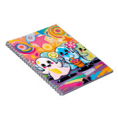 Kawaii Candy Parade  Colorful Cute Cartoon  ノートブック (右側)