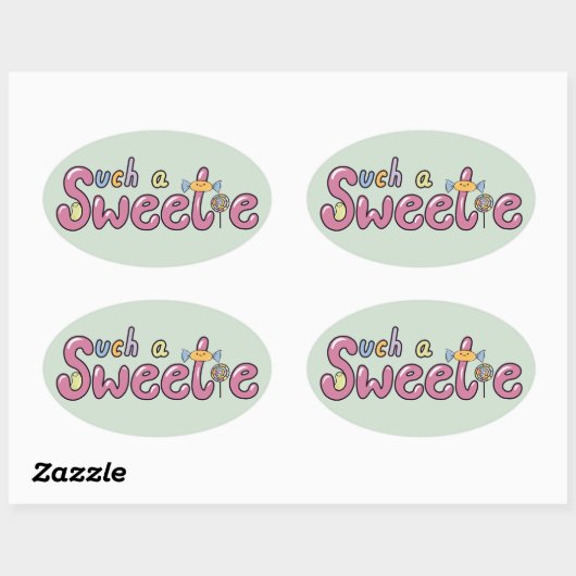 Kawaii Candy Themed Motif 楕円形シール (シート)