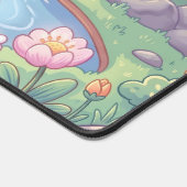 Kawaii capy in a pond デスクマット (コーナー)
