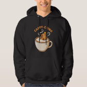 Kawaii Capybara Cappuccino Tee Cappy-ccino Coffee  パーカ (正面)