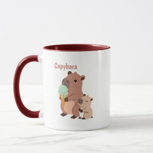 Kawaii Capybara Coffee Cup, Funny Animal Gift, Aes マグカップ (左)