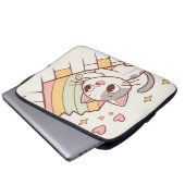 Kawaii Cat Bursting Through Laptop Cases |cute  ラップトップスリーブ (正面下部)