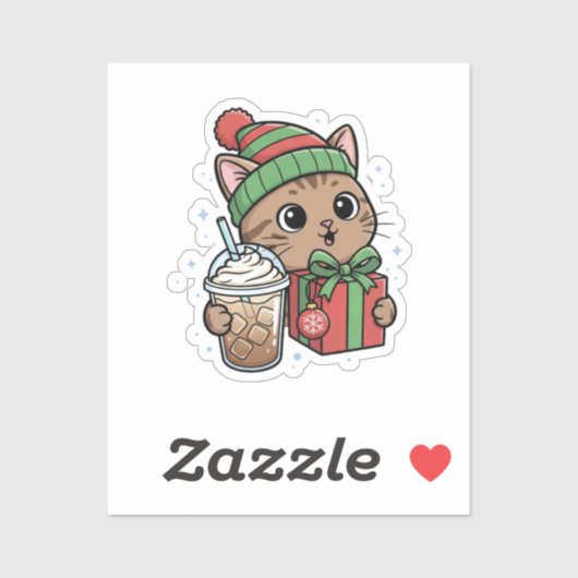 Kawaii Cat Coffee Sticker シール (シート)