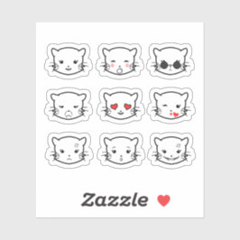Kawaii Cat Emoji シール