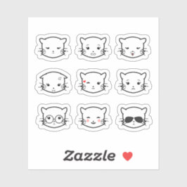 Kawaii Cat Emoji 2 シール