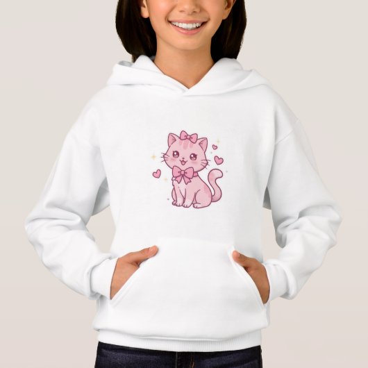 Kawaii Cat Hoodie - Your Daily Dose of Cuteness (正面)