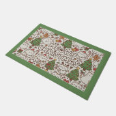 Kawaii Cat Pattern Christmas Welcome Doormat ドアマット (アングル)