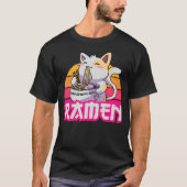 Kawaii Cat Ramen - Anime Neko Tシャツ (正面)