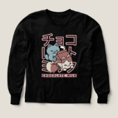 Kawaii Cat with Chocolate Milk – Japanese Pop Art  (デザイン正面)