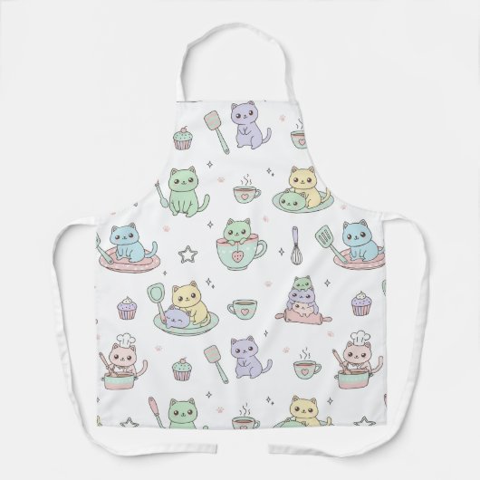 Kawaii Cats Baking Fun Apron エプロン (正面)