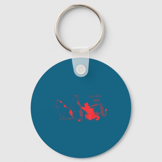 Kawaii Cats Japanese Streetwear Harajuku Aesthetic キーホルダー (正面)