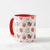 Kawaii Cats & Strawberries マグカップ (正面左)