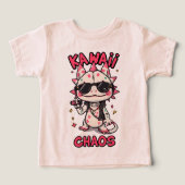 Kawaii Chaos Cool Axolotl Sunglasses LeatherJacket (デザイン正面)