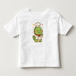Kawaii Chef Dinosaur – Cute Dino Jobs トドラーTシャツ