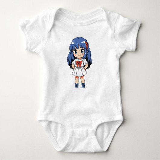 Kawaii Chibi Character Bodysuit ベビーボディスーツ (正面)