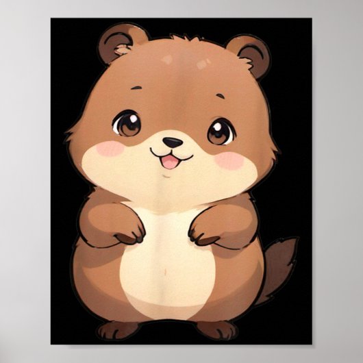 Kawaii Chibi Groundhog - Panfurware Llc  ポスター (正面)