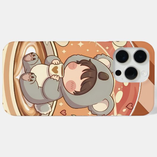 Kawaii Chibi Koala Protective Phone Case Case-Mate iPhoneケース (裏面 (横))
