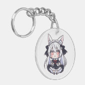 Kawaii Chibi Neko Gothic Lolita Acrylic  キーホルダー (正面左)
