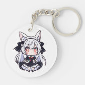 Kawaii Chibi Neko Gothic Lolita Acrylic  キーホルダー (裏面)
