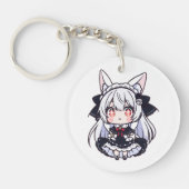 Kawaii Chibi Neko Gothic Lolita Acrylic  キーホルダー (正面)