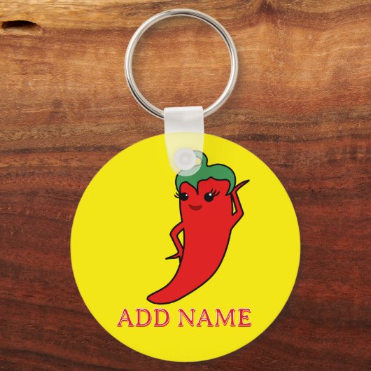 Kawaii Chili Pepper Diva Custom キーホルダー (裏面)