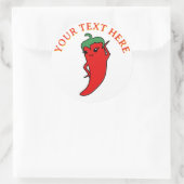 Kawaii Chili Pepper Diva Custom ラウンドシール (バッグ)