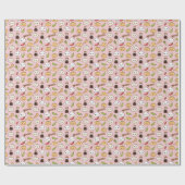 Kawaii Chinese Food theme Wrapping Paper ラッピングペーパー (フラット)