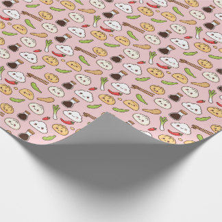 Kawaii Chinese Food theme Wrapping Paper ラッピングペーパー